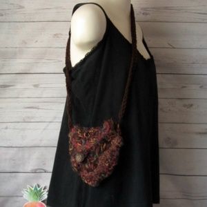 Brown Cross-body Fairy Bag Festival Boho OOAK
